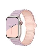 For Apple Watch 10 46mm / Ultra 2 / Ultra 49mm / 9 8 7 45mm / SE (2023) SE (2022) SE 6 5 4 44mm / 3 2 1 42mm Silicone Strap Magnetic - Light Purple / Pink