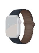 For Apple Watch 10 46mm / Ultra 2 / Ultra 49mm / 9 8 7 45mm / SE (2023) SE (2022) SE 6 5 4 44mm / 3 2 1 42mm Silicone Strap Magnetic - Midnight Blue / Chocolate