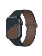 For Apple Watch 10 46mm / Ultra 2 / Ultra 49mm / 9 8 7 45mm / SE (2023) SE (2022) SE 6 5 4 44mm / 3 2 1 42mm Silicone Strap Magnetic - Midnight Blue / Chocolate