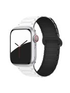 For Apple Watch 10 46mm / Ultra 2 / Ultra 49mm / 9 8 7 45mm / SE (2023) SE (2022) SE 6 5 4 44mm / 3 2 1 42mm Silicone Strap Magnetic - White / Black