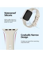 For Apple Watch 10 46mm / Ultra 2 / Ultra 49mm / 9 8 7 45mm / SE (2023) SE (2022) SE 6 5 4 44mm / 3 2 1 42mm Silicone Watch Band - Apricot