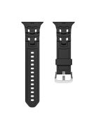 For Apple Watch 10 46mm / Ultra 2 / Ultra 49mm / 9 8 7 45mm / SE (2023) SE (2022) SE 6 5 4 44mm / 3 2 1 42mm Silicone Watch Band - Black