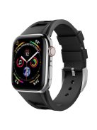 For Apple Watch 10 46mm / Ultra 2 / Ultra 49mm / 9 8 7 45mm / SE (2023) SE (2022) SE 6 5 4 44mm / 3 2 1 42mm Silicone Watch Band - Black