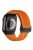 For Apple Watch 10 46mm / Ultra 2 / Ultra 49mm / 9 8 7 45mm / SE (2023) SE (2022) SE 6 5 4 44mm / 3 2 1 42mm Silicone Watch Band - Black Buckle / Orange Strap