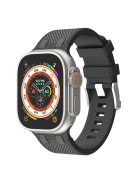 For Apple Watch 10 46mm / Ultra 2 / Ultra 49mm / 9 8 7 45mm / SE (2023) SE (2022) SE 6 5 4 44mm / 3 2 1 42mm Silicone Watch Band - Black+Grey