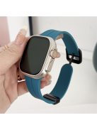 For Apple Watch 10 46mm / Ultra 2 / Ultra 49mm / 9 8 7 45mm / SE (2023) SE (2022) SE 6 5 4 44mm / 3 2 1 42mm Silicone Watch Band - Cyan