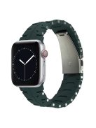 For Apple Watch 10 46mm / Ultra 2 / Ultra 49mm / 9 8 7 45mm / SE (2023) SE (2022) SE 6 5 4 44mm / 3 2 1 42mm Silicone Watch Band - Dark Green