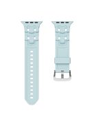 For Apple Watch 10 46mm / Ultra 2 / Ultra 49mm / 9 8 7 45mm / SE (2023) SE (2022) SE 6 5 4 44mm / 3 2 1 42mm Silicone Watch Band - Light Green