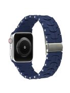 For Apple Watch 10 46mm / Ultra 2 / Ultra 49mm / 9 8 7 45mm / SE (2023) SE (2022) SE 6 5 4 44mm / 3 2 1 42mm Silicone Watch Band - Midnight Blue