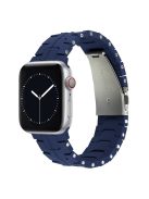 For Apple Watch 10 46mm / Ultra 2 / Ultra 49mm / 9 8 7 45mm / SE (2023) SE (2022) SE 6 5 4 44mm / 3 2 1 42mm Silicone Watch Band - Midnight Blue