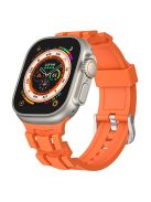 For Apple Watch 10 46mm / Ultra 2 / Ultra 49mm / 9 8 7 45mm / SE (2023) SE (2022) SE 6 5 4 44mm / 3 2 1 42mm Silicone Watch Band - Orange