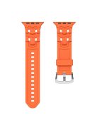 For Apple Watch 10 46mm / Ultra 2 / Ultra 49mm / 9 8 7 45mm / SE (2023) SE (2022) SE 6 5 4 44mm / 3 2 1 42mm Silicone Watch Band - Orange