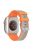 For Apple Watch 10 46mm / Ultra 2 / Ultra 49mm / 9 8 7 45mm / SE (2023) SE (2022) SE 6 5 4 44mm / 3 2 1 42mm Silicone Watch Band - Orange+Grey