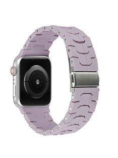   For Apple Watch 10 46mm / Ultra 2 / Ultra 49mm / 9 8 7 45mm / SE (2023) SE (2022) SE 6 5 4 44mm / 3 2 1 42mm Silicone Watch Band - Purple