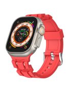 For Apple Watch 10 46mm / Ultra 2 / Ultra 49mm / 9 8 7 45mm / SE (2023) SE (2022) SE 6 5 4 44mm / 3 2 1 42mm Silicone Watch Band - Red