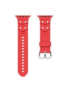 For Apple Watch 10 46mm / Ultra 2 / Ultra 49mm / 9 8 7 45mm / SE (2023) SE (2022) SE 6 5 4 44mm / 3 2 1 42mm Silicone Watch Band - Red