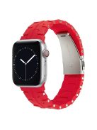 For Apple Watch 10 46mm / Ultra 2 / Ultra 49mm / 9 8 7 45mm / SE (2023) SE (2022) SE 6 5 4 44mm / 3 2 1 42mm Silicone Watch Band - Red