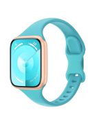 For Apple Watch 10 46mm / Ultra 2 / Ultra 49mm / 9 8 7 45mm / SE (2023) SE (2022) SE 6 5 4 44mm / 3 2 1 42mm Silicone Watch Band - Teal