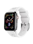 For Apple Watch 10 46mm / Ultra 2 / Ultra 49mm / 9 8 7 45mm / SE (2023) SE (2022) SE 6 5 4 44mm / 3 2 1 42mm Silicone Watch Band - White