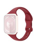 For Apple Watch 10 46mm / Ultra 2 / Ultra 49mm / 9 8 7 45mm / SE (2023) SE (2022) SE 6 5 4 44mm / 3 2 1 42mm Silicone Watch Band - Wine Red