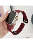 For Apple Watch 10 46mm / Ultra 2 / Ultra 49mm / 9 8 7 45mm / SE (2023) SE (2022) SE 6 5 4 44mm / 3 2 1 42mm Silicone Watch Band - Wine Red