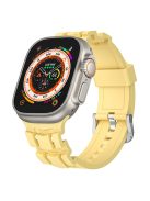 For Apple Watch 10 46mm / Ultra 2 / Ultra 49mm / 9 8 7 45mm / SE (2023) SE (2022) SE 6 5 4 44mm / 3 2 1 42mm Silicone Watch Band - Yellow