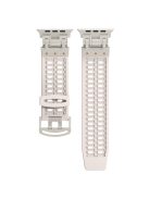 For Apple Watch 10 46mm / Ultra 2 / Ultra 49mm / 9 8 7 45mm / SE (2023) SE (2022) SE 6 5 4 44mm / 3 2 1 42mm Silicone Watch Band Dual Claw - Beige