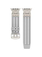 For Apple Watch 10 46mm / Ultra 2 / Ultra 49mm / 9 8 7 45mm / SE (2023) SE (2022) SE 6 5 4 44mm / 3 2 1 42mm Silicone Watch Band Dual Claw - Grey