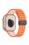 For Apple Watch 10 46mm / Ultra 2 / Ultra 49mm / 9 8 7 45mm / SE (2023) SE (2022) SE 6 5 4 44mm / 3 2 1 42mm Silicone Watch Band Dual Color - Orange+White