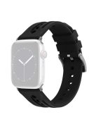 For Apple Watch 10 46mm / Ultra 2 / Ultra 49mm / 9 8 7 45mm / SE (2023) SE (2022) SE 6 5 4 44mm / 3 2 1 42mm Silicone Watch Band Hollow - Black