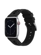 For Apple Watch 10 46mm / Ultra 2 / Ultra 49mm / 9 8 7 45mm / SE (2023) SE (2022) SE 6 5 4 44mm / 3 2 1 42mm Silicone Watch Band Hollow - Black