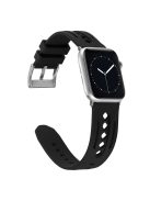 For Apple Watch 10 46mm / Ultra 2 / Ultra 49mm / 9 8 7 45mm / SE (2023) SE (2022) SE 6 5 4 44mm / 3 2 1 42mm Silicone Watch Band Hollow - Black