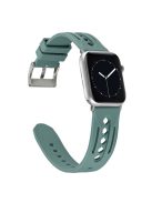 For Apple Watch 10 46mm / Ultra 2 / Ultra 49mm / 9 8 7 45mm / SE (2023) SE (2022) SE 6 5 4 44mm / 3 2 1 42mm Silicone Watch Band Hollow - Green