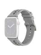 For Apple Watch 10 46mm / Ultra 2 / Ultra 49mm / 9 8 7 45mm / SE (2023) SE (2022) SE 6 5 4 44mm / 3 2 1 42mm Silicone Watch Band Hollow - Light Grey