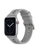 For Apple Watch 10 46mm / Ultra 2 / Ultra 49mm / 9 8 7 45mm / SE (2023) SE (2022) SE 6 5 4 44mm / 3 2 1 42mm Silicone Watch Band Hollow - Light Grey