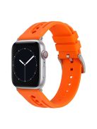 For Apple Watch 10 46mm / Ultra 2 / Ultra 49mm / 9 8 7 45mm / SE (2023) SE (2022) SE 6 5 4 44mm / 3 2 1 42mm Silicone Watch Band Hollow - Orange