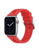 For Apple Watch 10 46mm / Ultra 2 / Ultra 49mm / 9 8 7 45mm / SE (2023) SE (2022) SE 6 5 4 44mm / 3 2 1 42mm Silicone Watch Band Hollow - Red