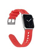 For Apple Watch 10 46mm / Ultra 2 / Ultra 49mm / 9 8 7 45mm / SE (2023) SE (2022) SE 6 5 4 44mm / 3 2 1 42mm Silicone Watch Band Hollow - Red