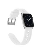 For Apple Watch 10 46mm / Ultra 2 / Ultra 49mm / 9 8 7 45mm / SE (2023) SE (2022) SE 6 5 4 44mm / 3 2 1 42mm Silicone Watch Band Hollow - White