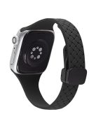 For Apple Watch 10 46mm / Ultra 2 / Ultra 49mm / 9 8 7 45mm / SE (2023) SE (2022) SE 6 5 4 44mm / 3 2 1 42mm Silicone Watch Strap - Black