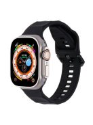 For Apple Watch 10 46mm / Ultra 2 / Ultra 49mm / 9 8 7 45mm / SE (2023) SE (2022) SE 6 5 4 44mm / 3 2 1 42mm Silicone Watch Strap - Black