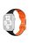 For Apple Watch 10 46mm / Ultra 2 / Ultra 49mm / 9 8 7 45mm / SE (2023) SE (2022) SE 6 5 4 44mm / 3 2 1 42mm Silicone Watch Strap - Black+Orange