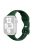 For Apple Watch 10 46mm / Ultra 2 / Ultra 49mm / 9 8 7 45mm / SE (2023) SE (2022) SE 6 5 4 44mm / 3 2 1 42mm Silicone Watch Strap - Blackish Green