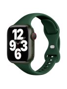 For Apple Watch 10 46mm / Ultra 2 / Ultra 49mm / 9 8 7 45mm / SE (2023) SE (2022) SE 6 5 4 44mm / 3 2 1 42mm Silicone Watch Strap - Blackish Green