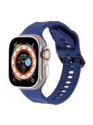 For Apple Watch 10 46mm / Ultra 2 / Ultra 49mm / 9 8 7 45mm / SE (2023) SE (2022) SE 6 5 4 44mm / 3 2 1 42mm Silicone Watch Strap - Dark Blue