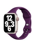 For Apple Watch 10 46mm / Ultra 2 / Ultra 49mm / 9 8 7 45mm / SE (2023) SE (2022) SE 6 5 4 44mm / 3 2 1 42mm Silicone Watch Strap - Dark Purple