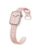 For Apple Watch 10 46mm / Ultra 2 / Ultra 49mm / 9 8 7 45mm / SE (2023) SE (2022) SE 6 5 4 44mm / 3 2 1 42mm Silicone Watch Strap - Deep Pink