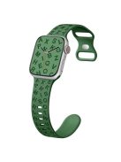 For Apple Watch 10 46mm / Ultra 2 / Ultra 49mm / 9 8 7 45mm / SE (2023) SE (2022) SE 6 5 4 44mm / 3 2 1 42mm Silicone Watch Strap - Green