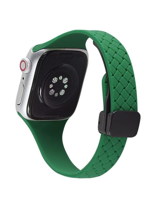 For Apple Watch 10 46mm / Ultra 2 / Ultra 49mm / 9 8 7 45mm / SE (2023) SE (2022) SE 6 5 4 44mm / 3 2 1 42mm Silicone Watch Strap - Green