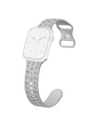 For Apple Watch 10 46mm / Ultra 2 / Ultra 49mm / 9 8 7 45mm / SE (2023) SE (2022) SE 6 5 4 44mm / 3 2 1 42mm Silicone Watch Strap - Grey